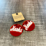 Round Mirror Hawks Earrings