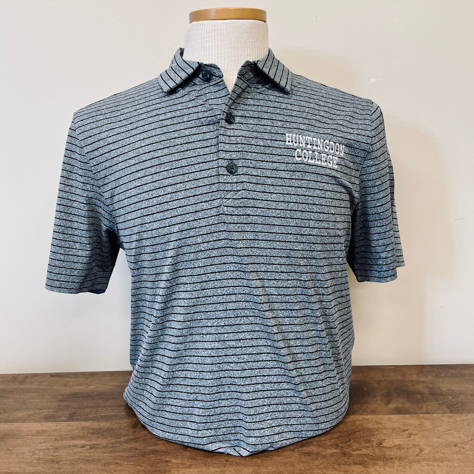 Cutter & Buck Grey Heather Stripe Polo
