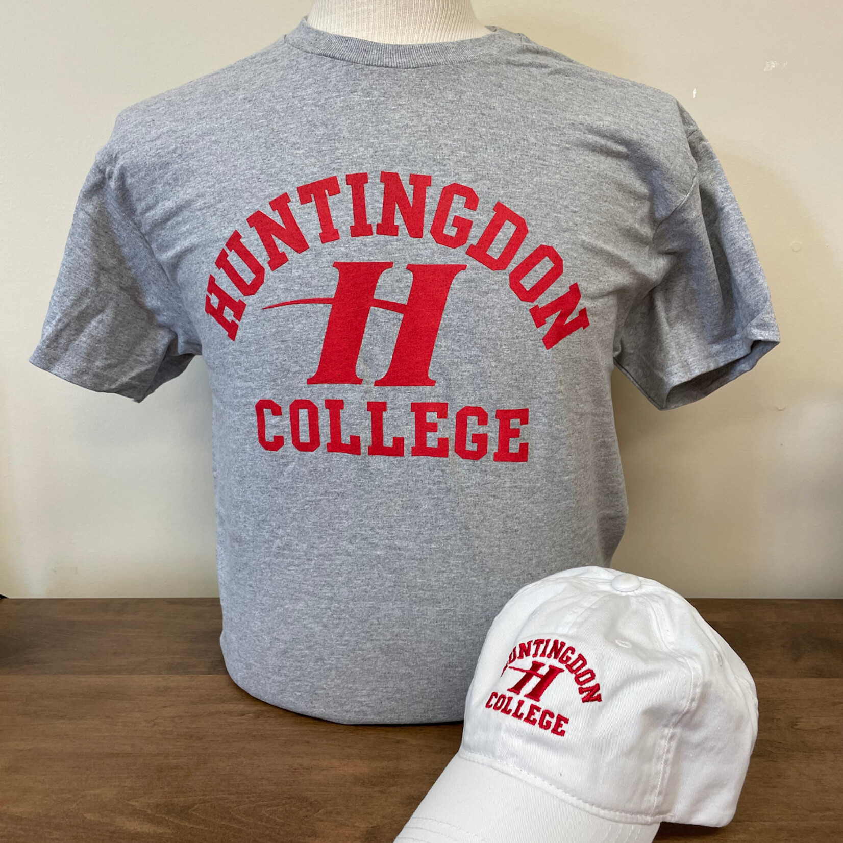 Cap and Tee Combo (white cap/grey shirt)