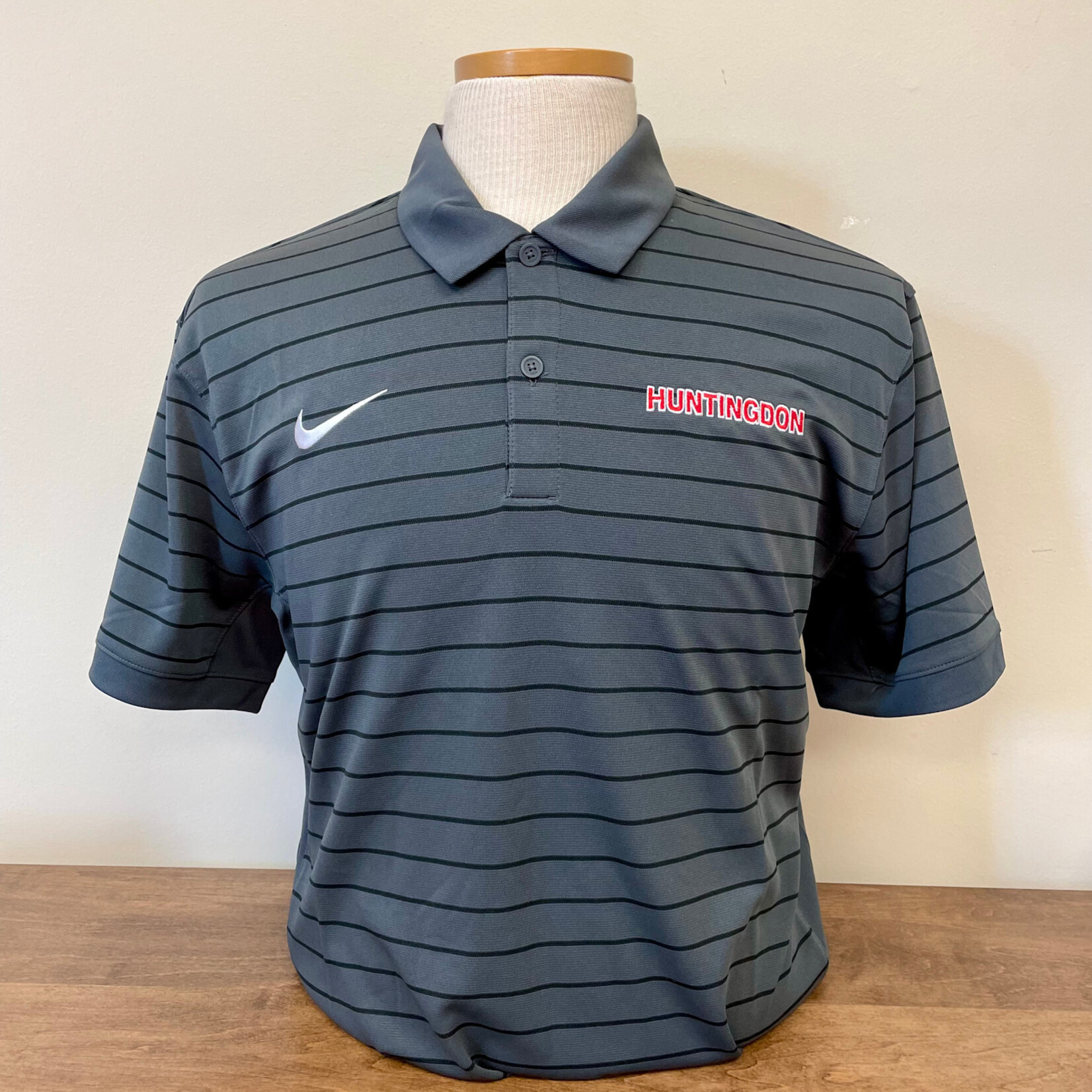Nike Dri Fit Stripe Polo Anthracite