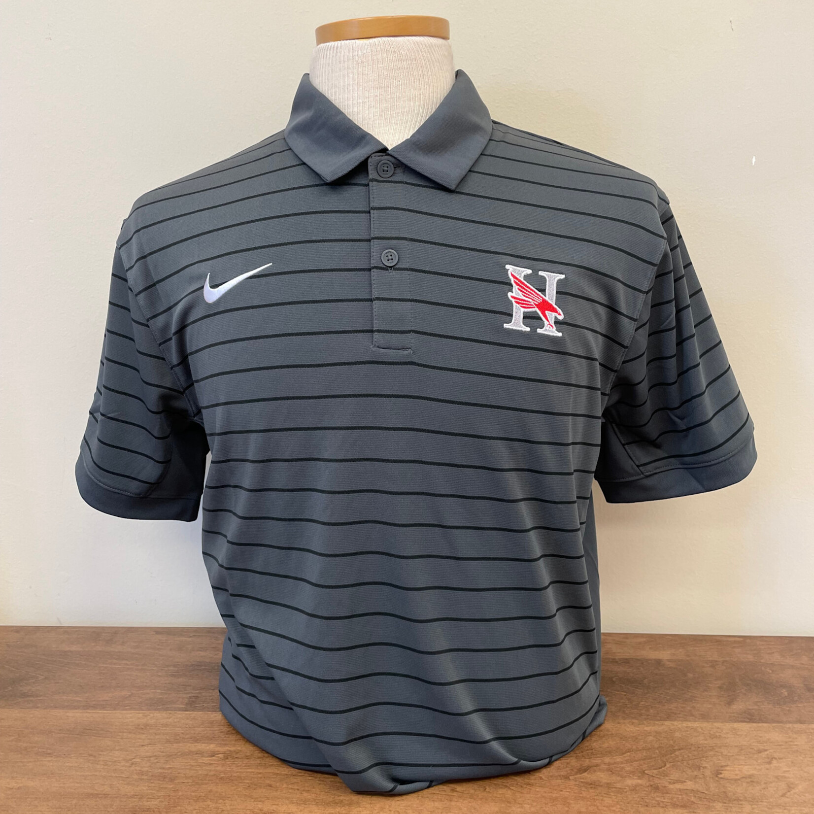 Nike Coach Stripe Polo Hawk Logo