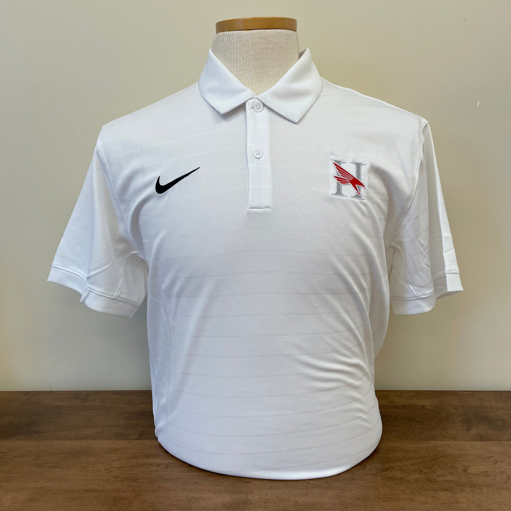 Nike Coach Stripe Polo Hawk Logo