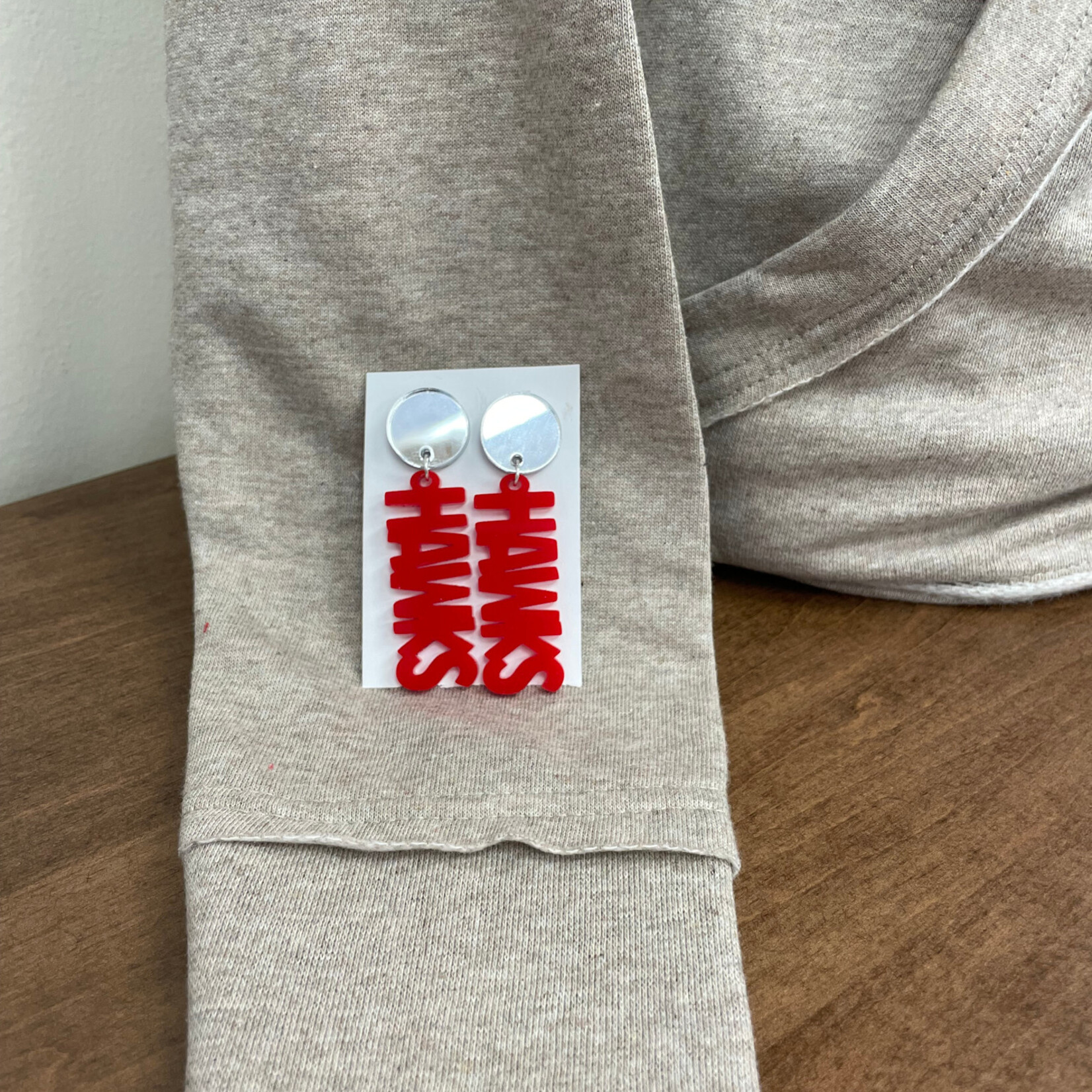 Round Mirror Stud HAWK Earrings