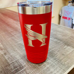 Tumbler 20 oz laser engraved Hawk Logo