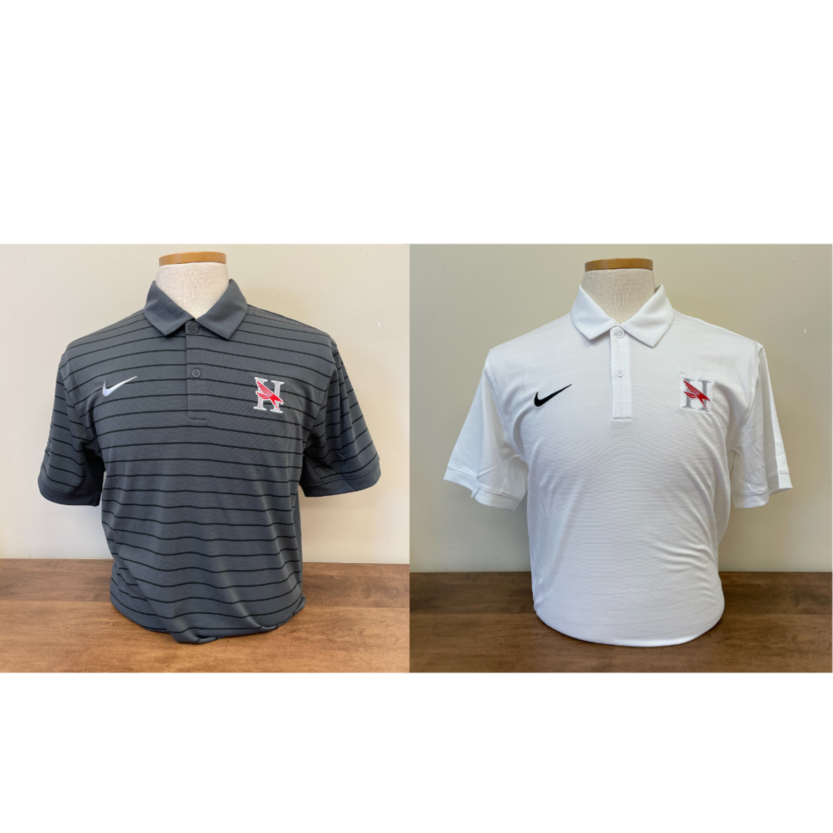 Nike Coach Stripe Polo Hawk Logo
