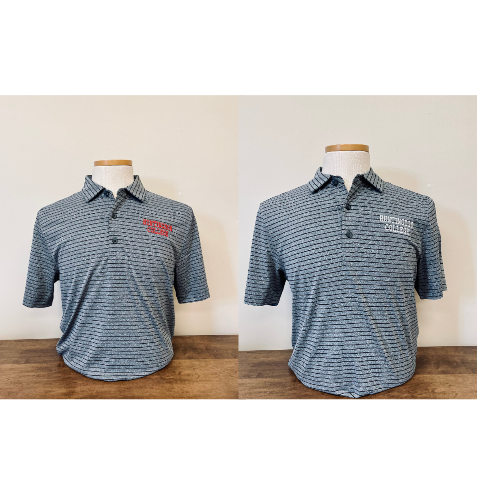 Cutter & Buck Grey Heather Stripe Polo