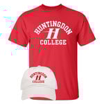 Cap and Tee Combo (White hat/Red Tee)