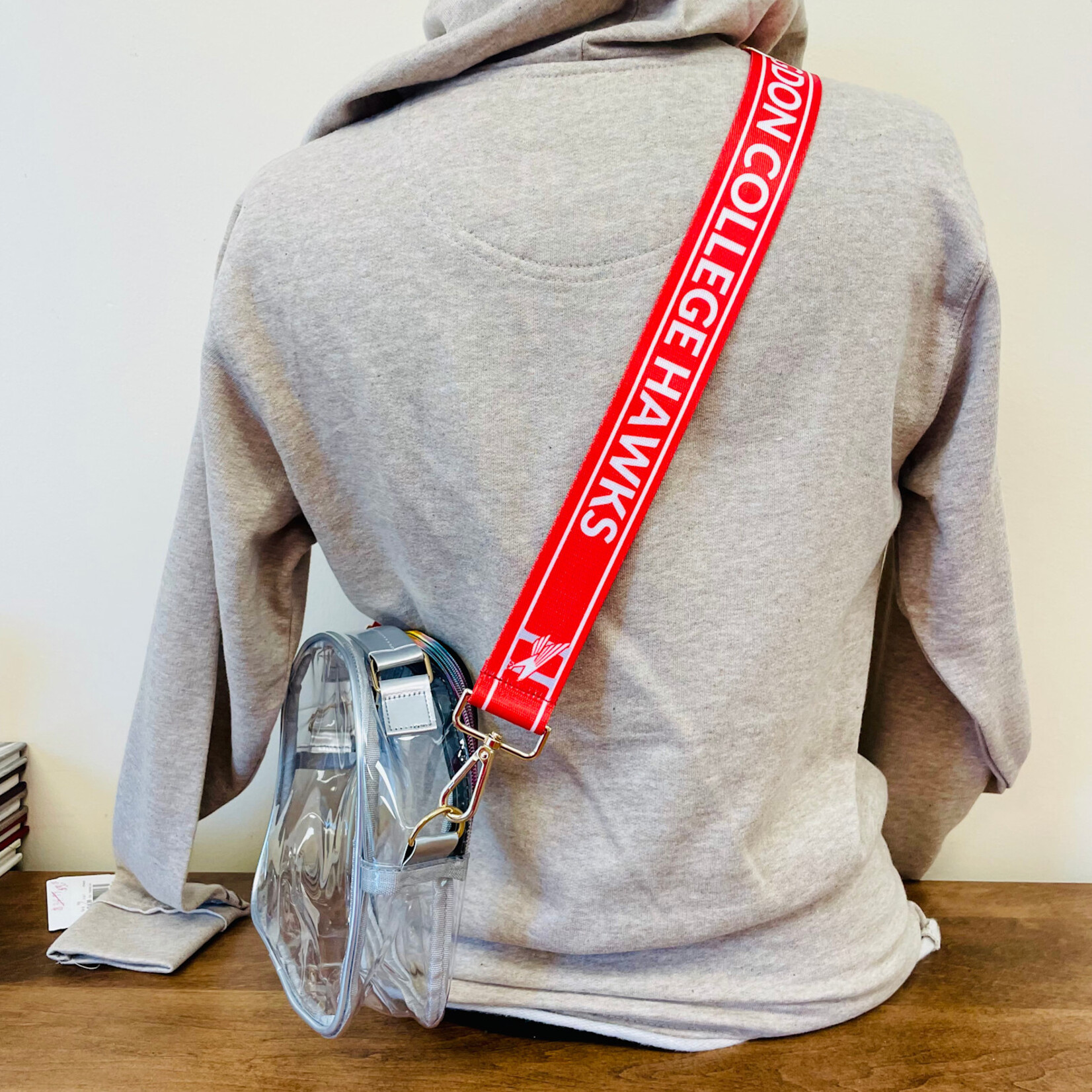 Huntingdon Shoulder Strap with Clear Silver Purse
