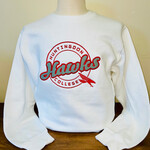White Crew with Felt Applique H-4913