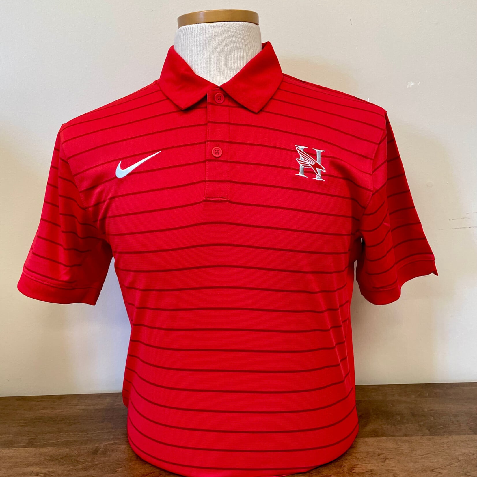 Nike Red Coach Stripe Polo