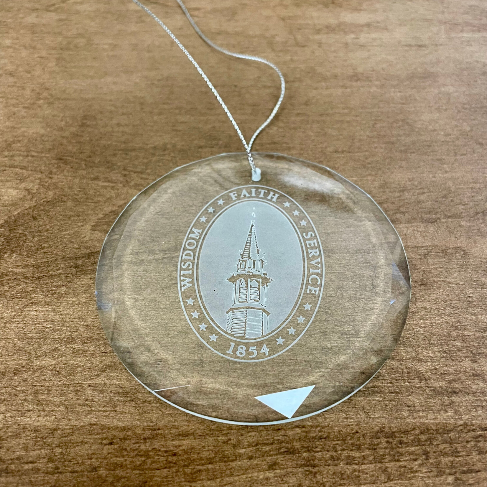 Steeple Etched Glass Ornament