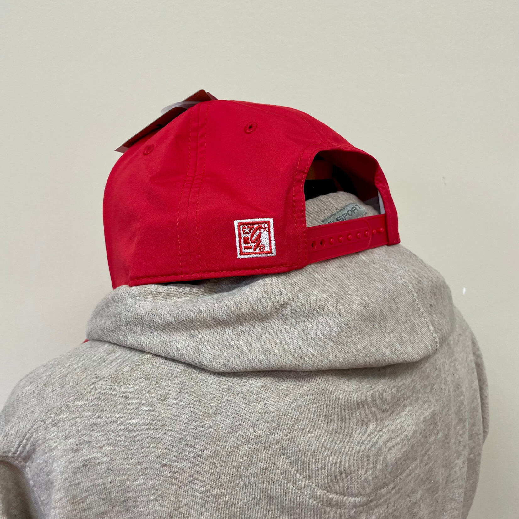 Red Cap Hawk Logo White Rope