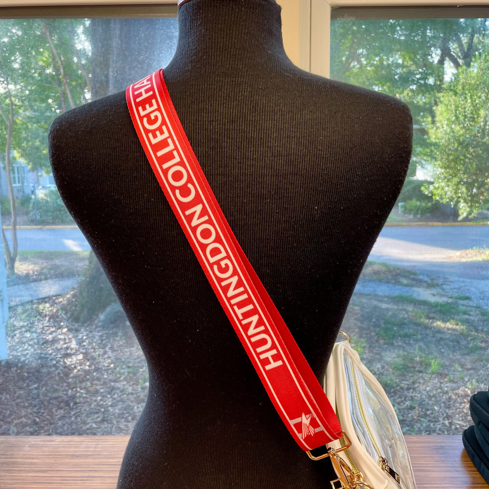 Huntingdon Should Strap with Clear White Purse