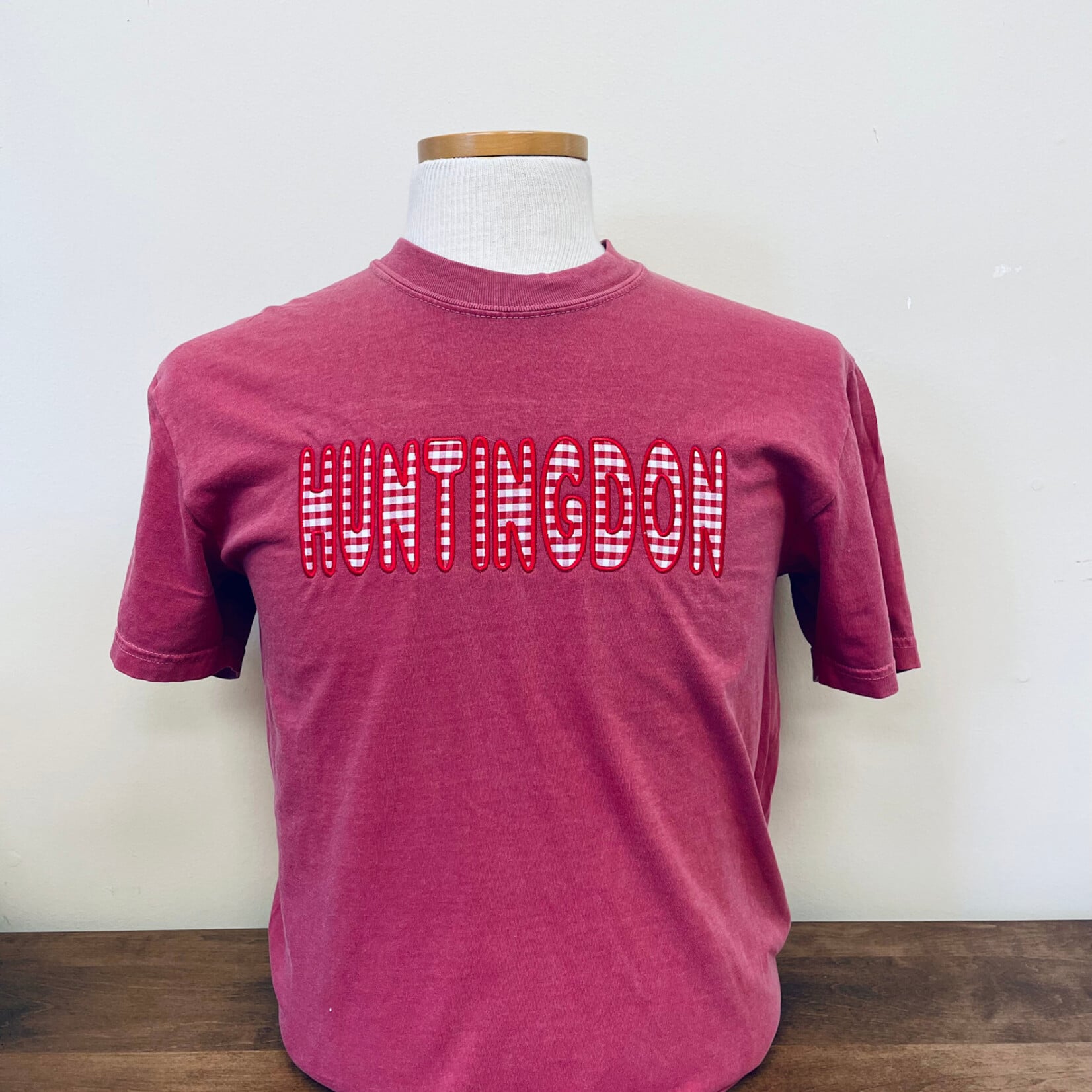 Comfort Color Gingham Letter Tee