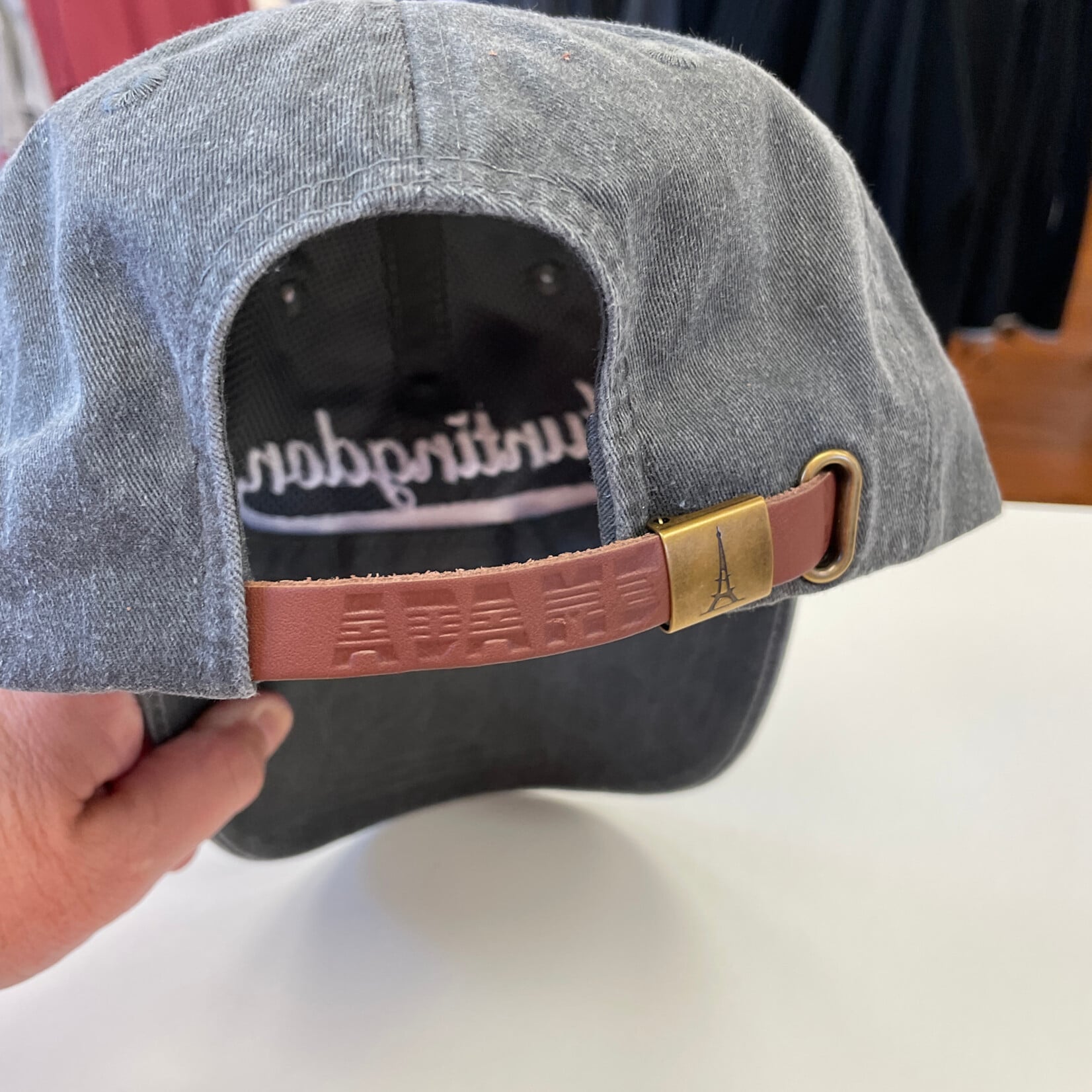 Charcoal Cap with White Embroidery