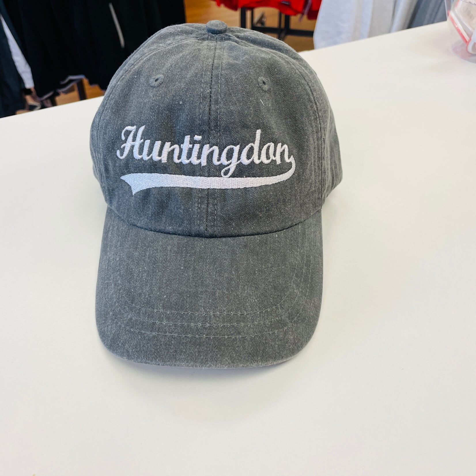 Charcoal Cap with White Embroidery