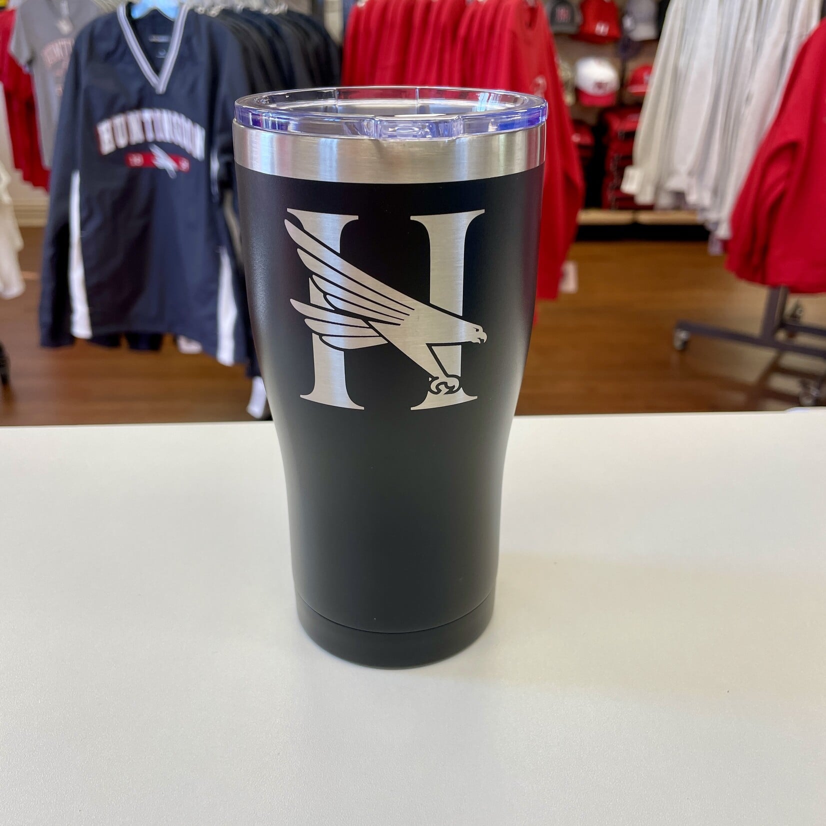 20 oz Black Tumbler/ laser engraved logo