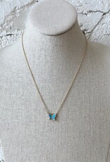 14K Turquoise Butterly Necklace