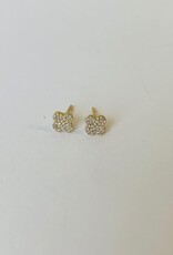 14K Gold Clover Studs