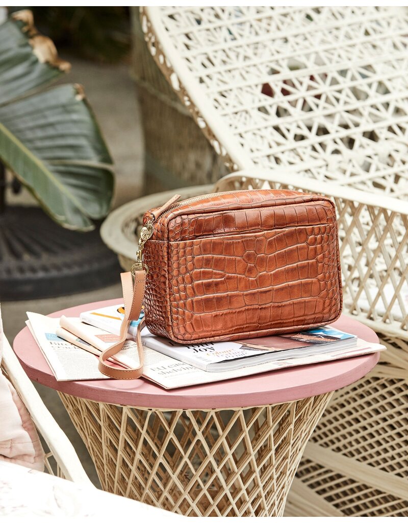 Clare V. | Louis Crossbody Bag in Cuoio Brown