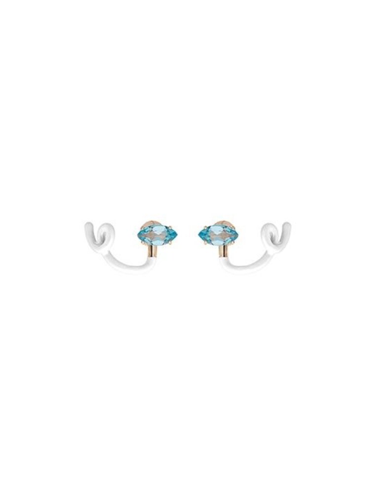 Bea Bongiasca Tendril Crawler Earrings - White
