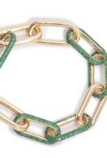 Nickho Rey Link Bracelet - Gold/Emerald