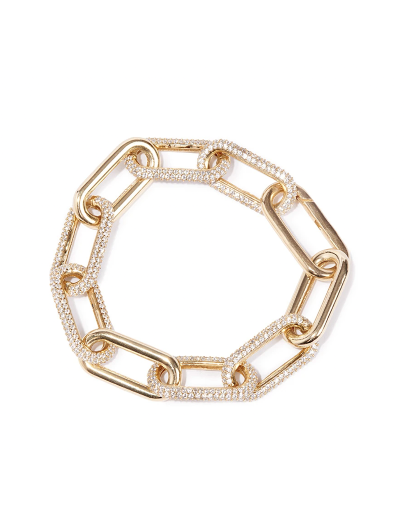 Link Bracelet - Gold/White