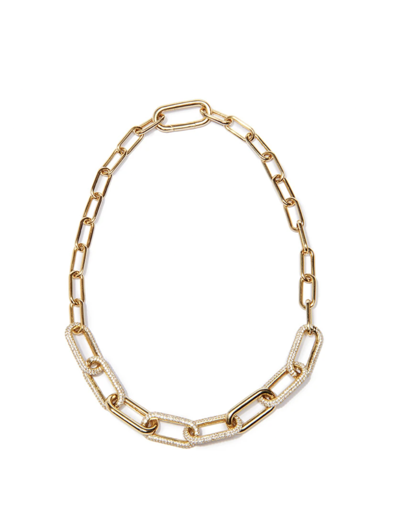 Link Collar - Gold/Crystal
