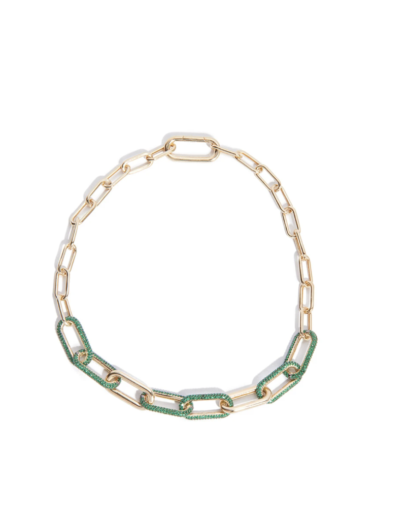 Nickho Rey Link Collar - Gold/Emerald