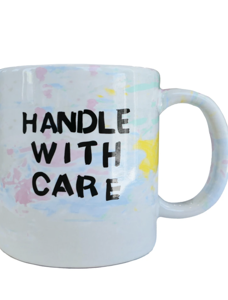 Kerri Rosenthal Take Care - Handle with Care Mug