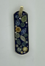 Long Tag Pendant on Silver Chain