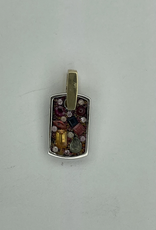 Small Tag Pendant on Silver Chain