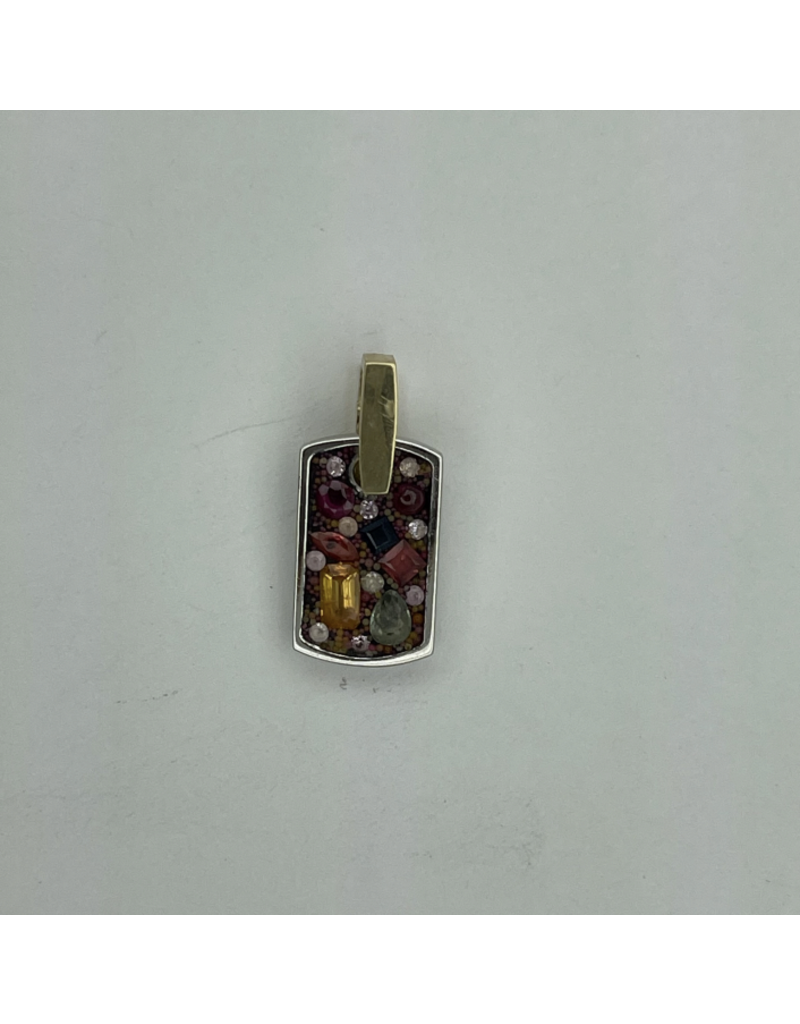Small Tag Pendant on Silver Chain