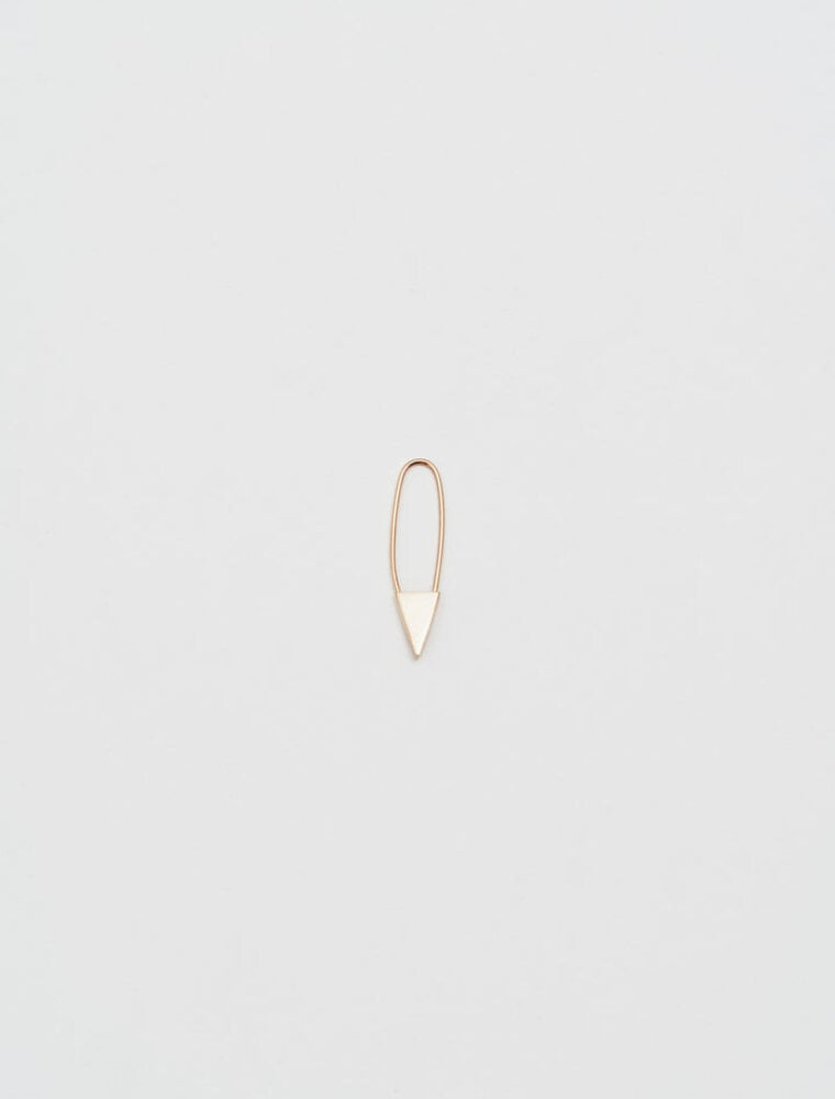 Loren Stewart MINI TRIANGLE SAFETY PIN EARRINGS