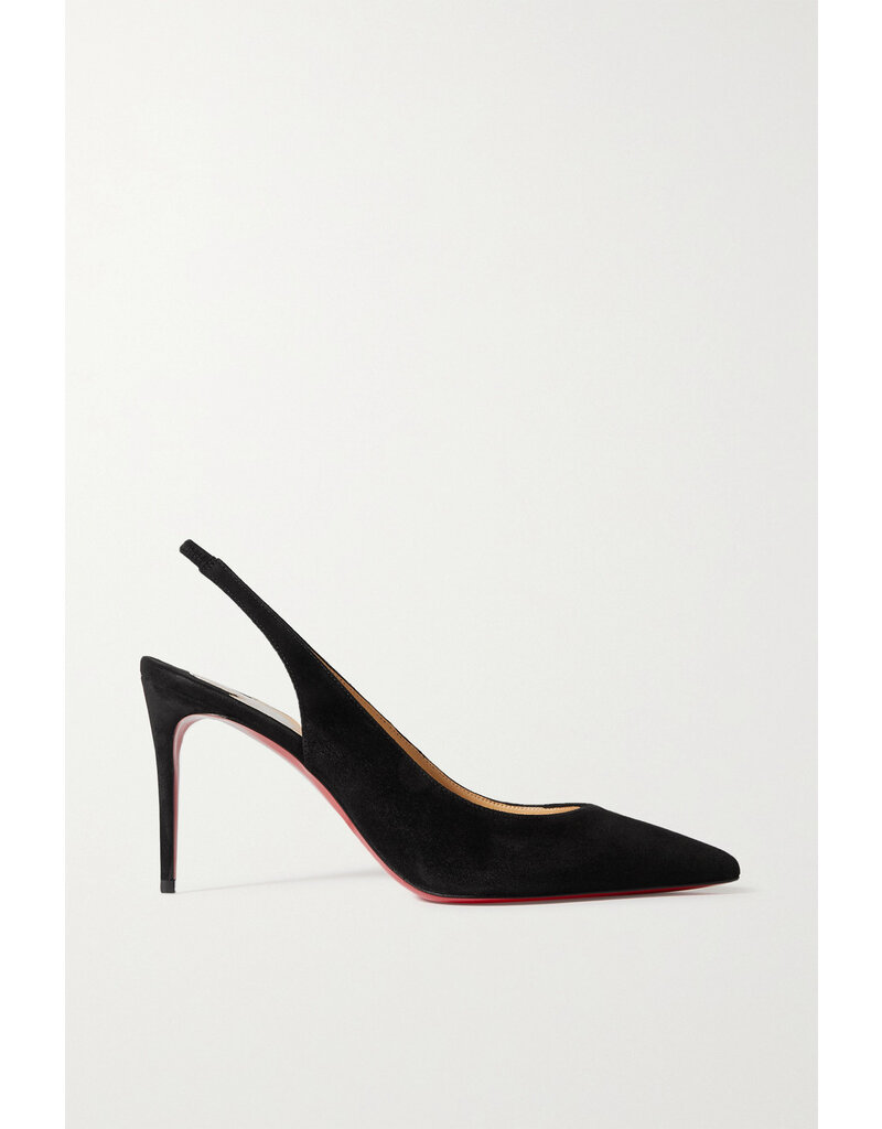 Christian Louboutin KATE SLING 85 BLK SUEDE