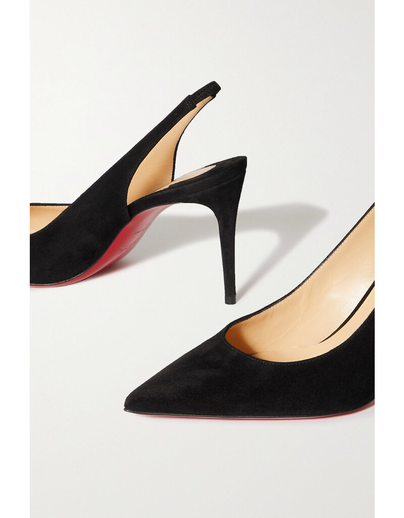 Christian Louboutin KATE SLING 85 BLK SUEDE