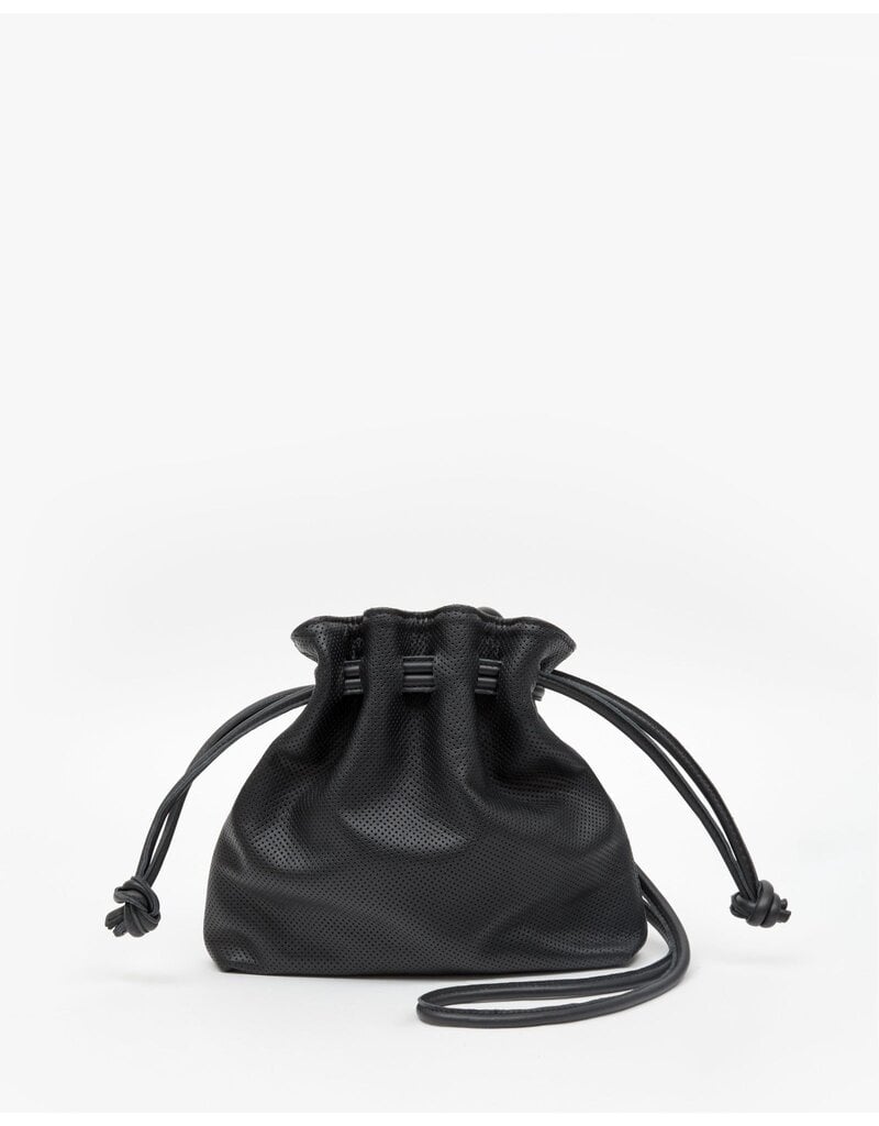Clare V Henri Small Leather-trimmed Velvet Bucket Bag