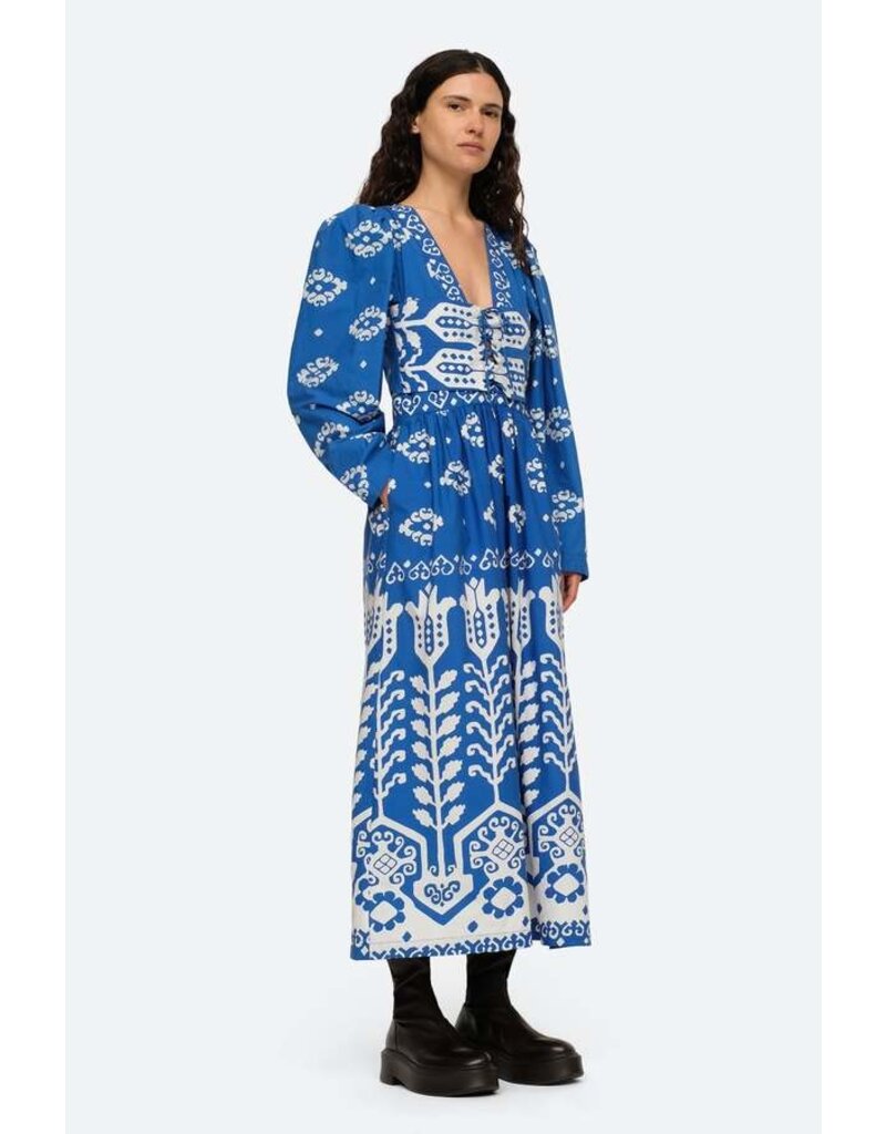 Sea New York SONIA PRINT LONG SLEEVE DRESS