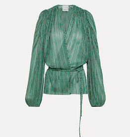 Forte Forte LUREX PLISS' TULLE CROSSOVER SHIRT
