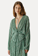 LUREX PLISS' TULLE CROSSOVER SHIRT