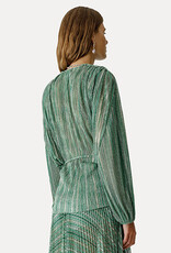 LUREX PLISS' TULLE CROSSOVER SHIRT