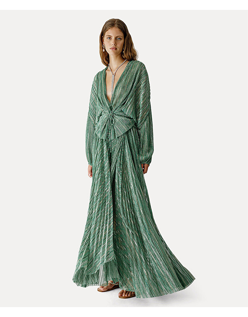 LUREX PLISS' TULLE CROSSOVER SHIRT