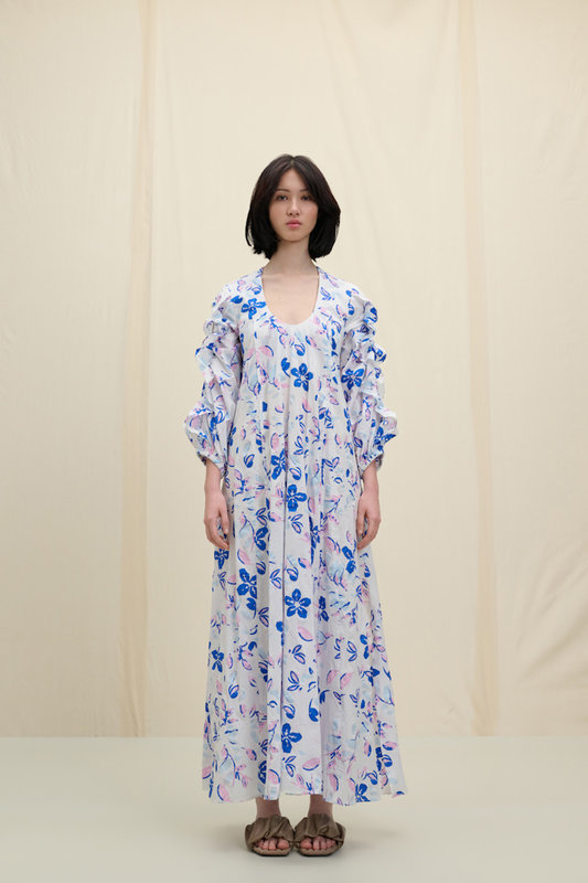 BOLD FLOWERS LONG DRESS - Roan