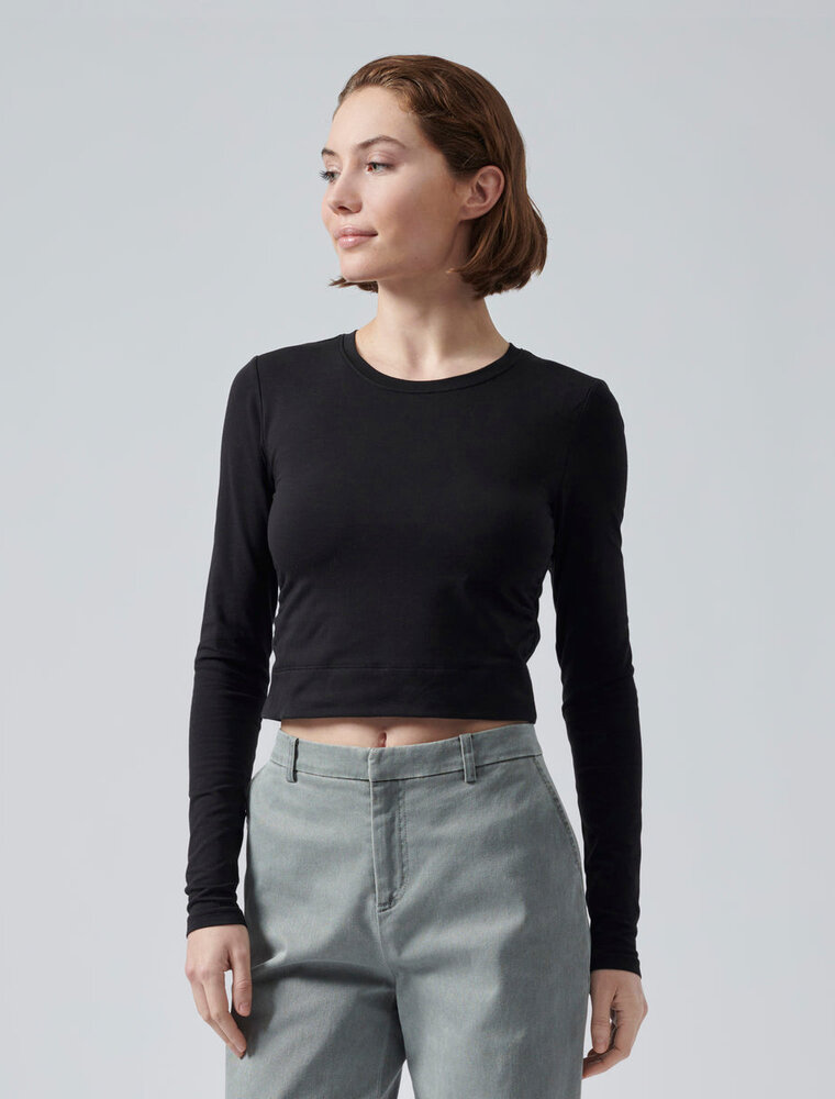 ATM L/S RUCHED WAIST TOP