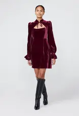 KITRI Valentina Burg Velvet Mini Dress