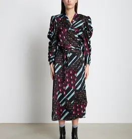 Stella Nova Wrap Tie Print Dress