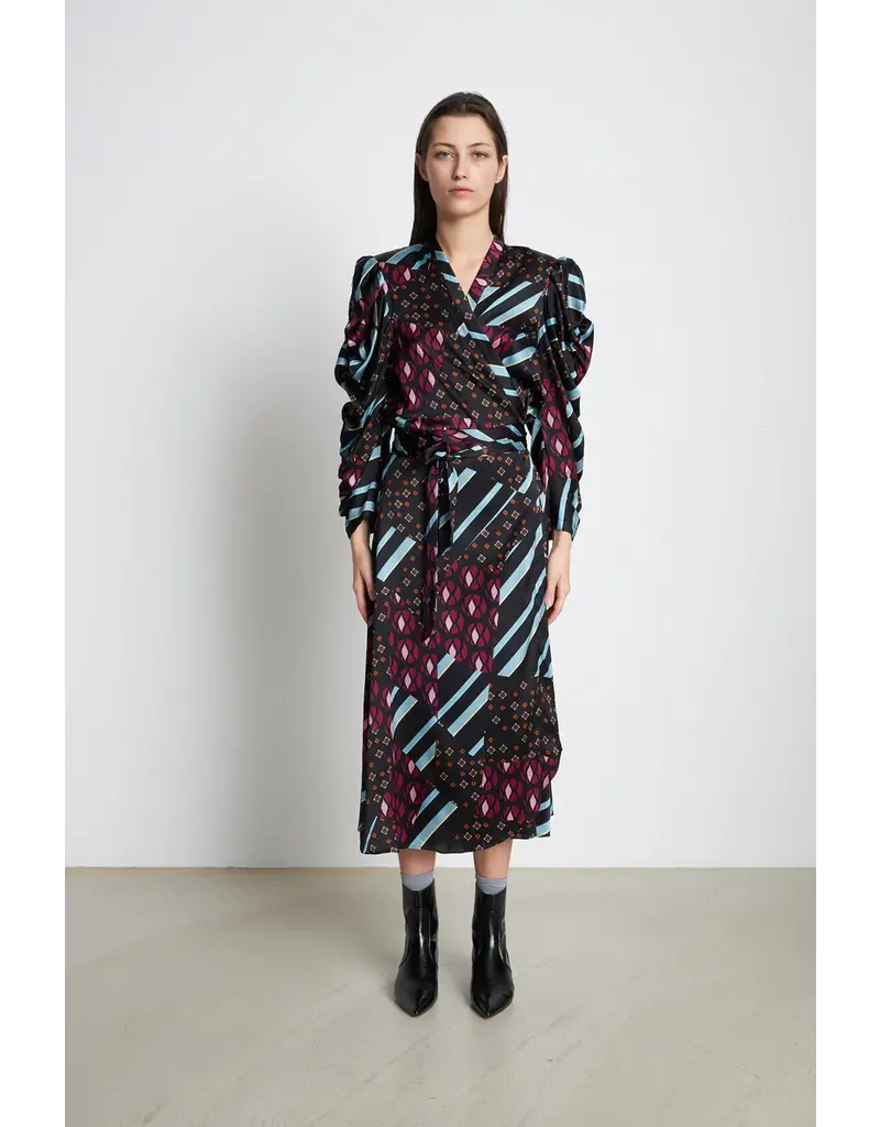 Stella Nova Wrap Tie Print Dress