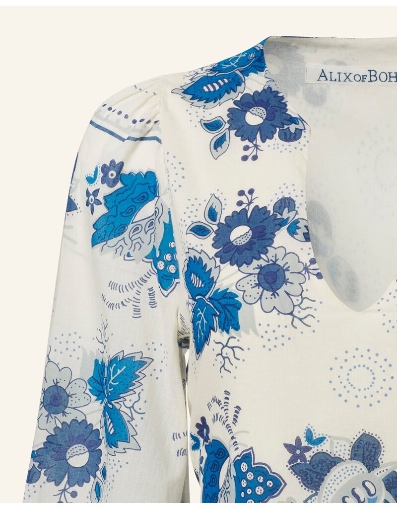 Alix of Bohemia Silvie Blue China Panel Dress