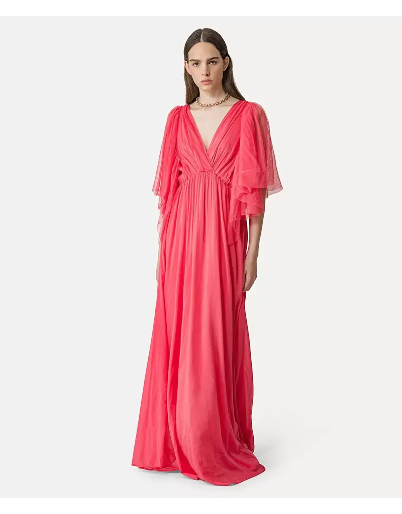 Cotton Silk Voile Tulle Maxi