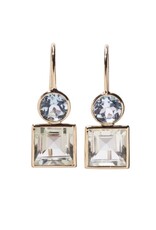 Lizzie Fortunato 14K GOLD PASTILLE EARRINGS TOPAZ & AMETHYST